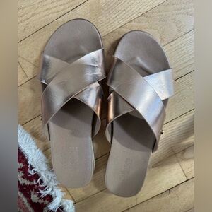 Catherine Malandrino Metallic Sandals